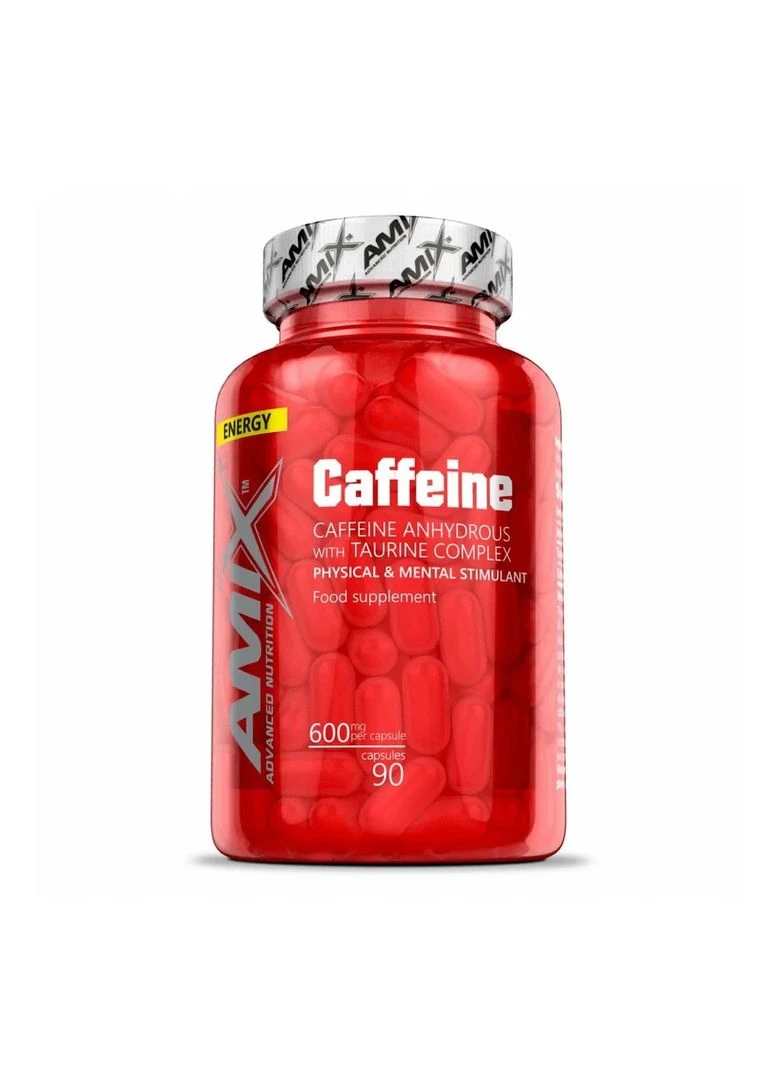 Кофеїн Caffeine 200 мг з таурином 90 капсул Amix (361401549)
