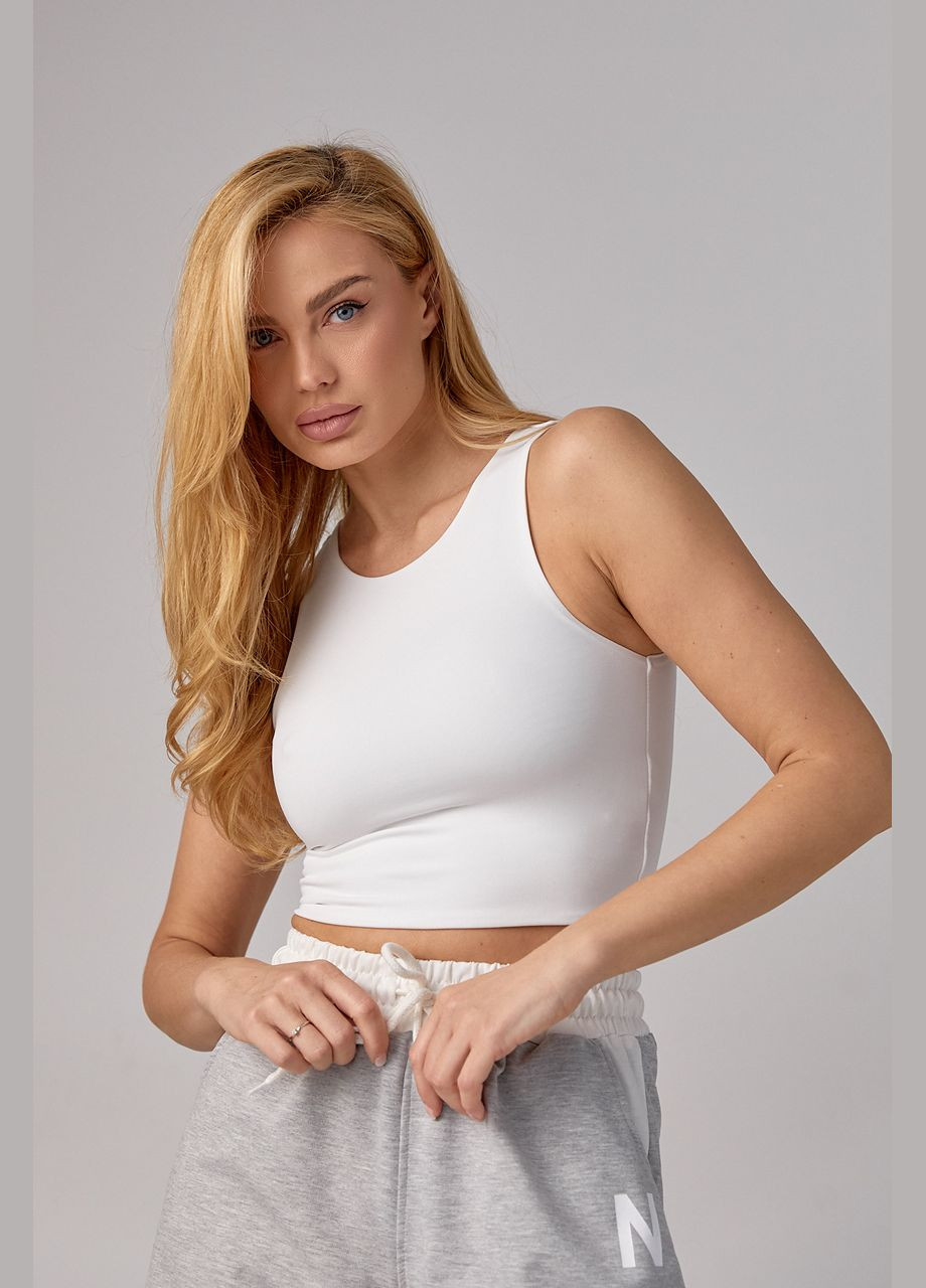 Базовый кроп-топ с эластичной ткани Liton (296908951)