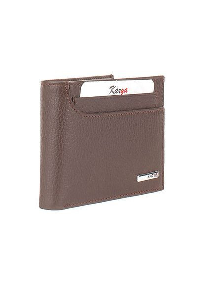 Мужское портмоне из натуральной кожи коричневое 0973-39 Karya (336377928)