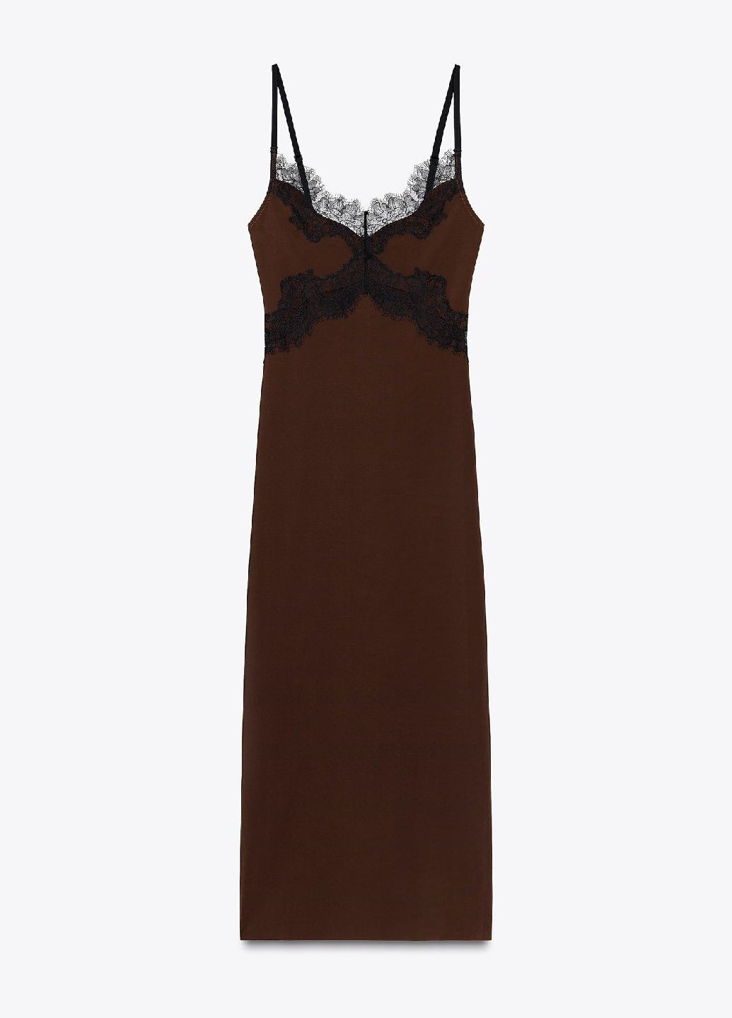 Коричнева сукня Zara однотонна