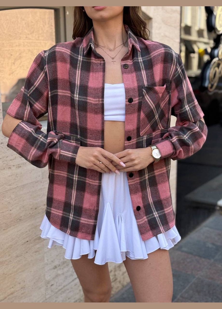 Розовая рубашка No Brand