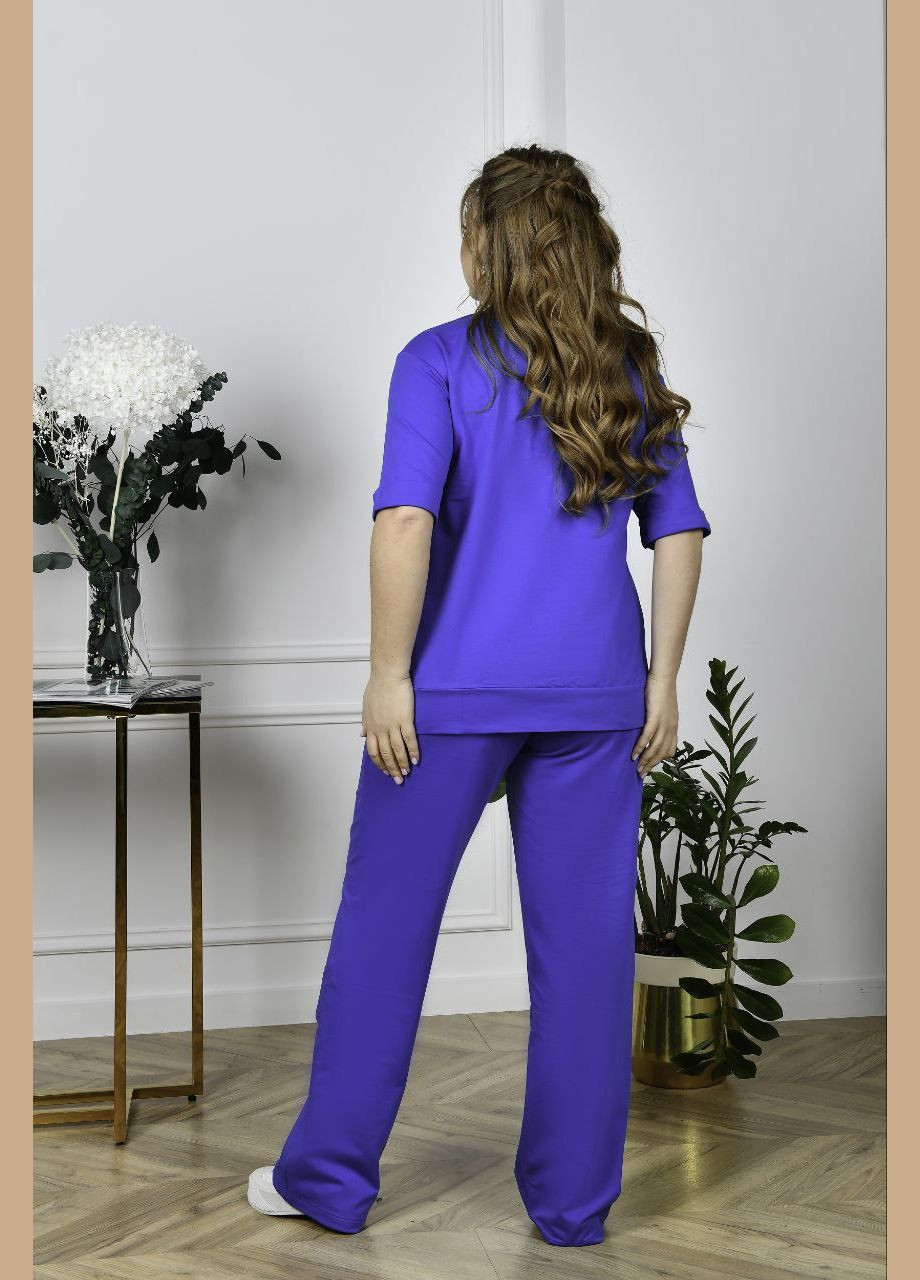 Женский прогулочный костюм-двойка цвет электрик р.48 453246 New Trend (286771997)