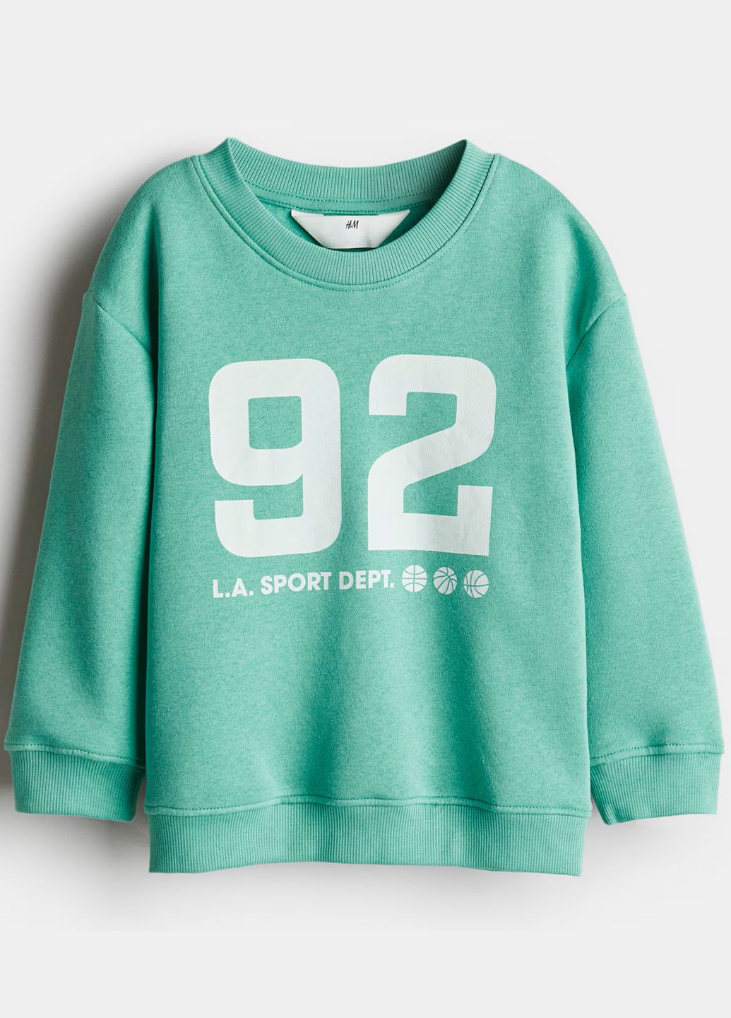 H&M світшот для хлопчика малюнок зелений повсякденний трикотаж