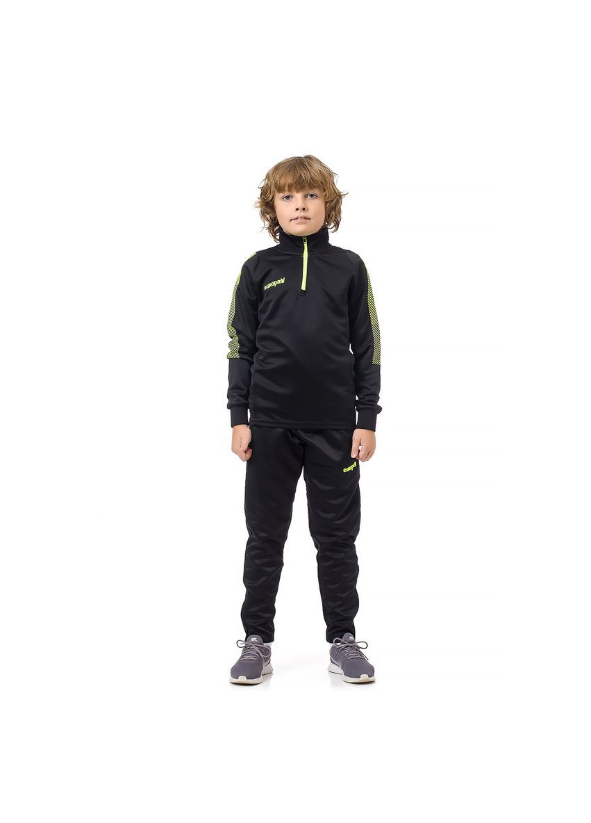 Спортивний костюм для дітей Limber Up Kid 2101 Short zipper чорно-салатовий ( ) Europaw (368669943)