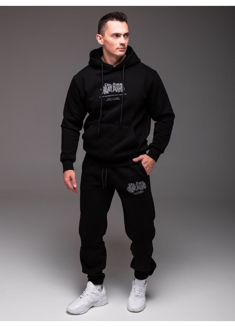Мужской утепленный спортивный костюм "High Road" черный No Brand (366725592)