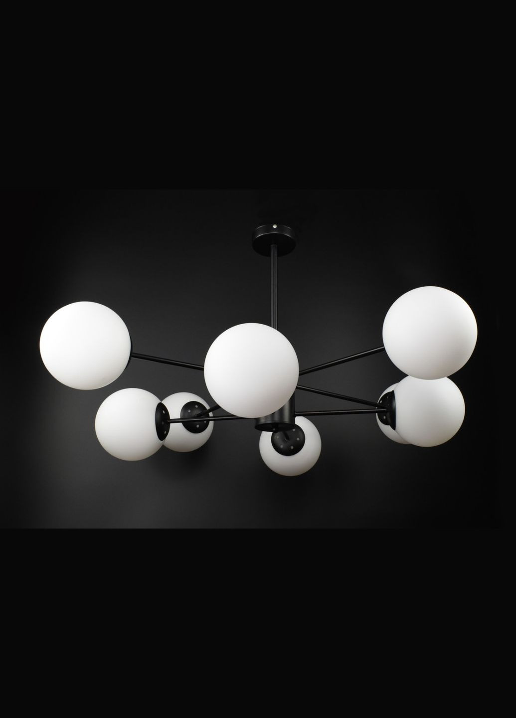 Люстра потолочная на 8 лампочек 26032 Черный 40-70х105х105 см. Sunnysky (364492834)