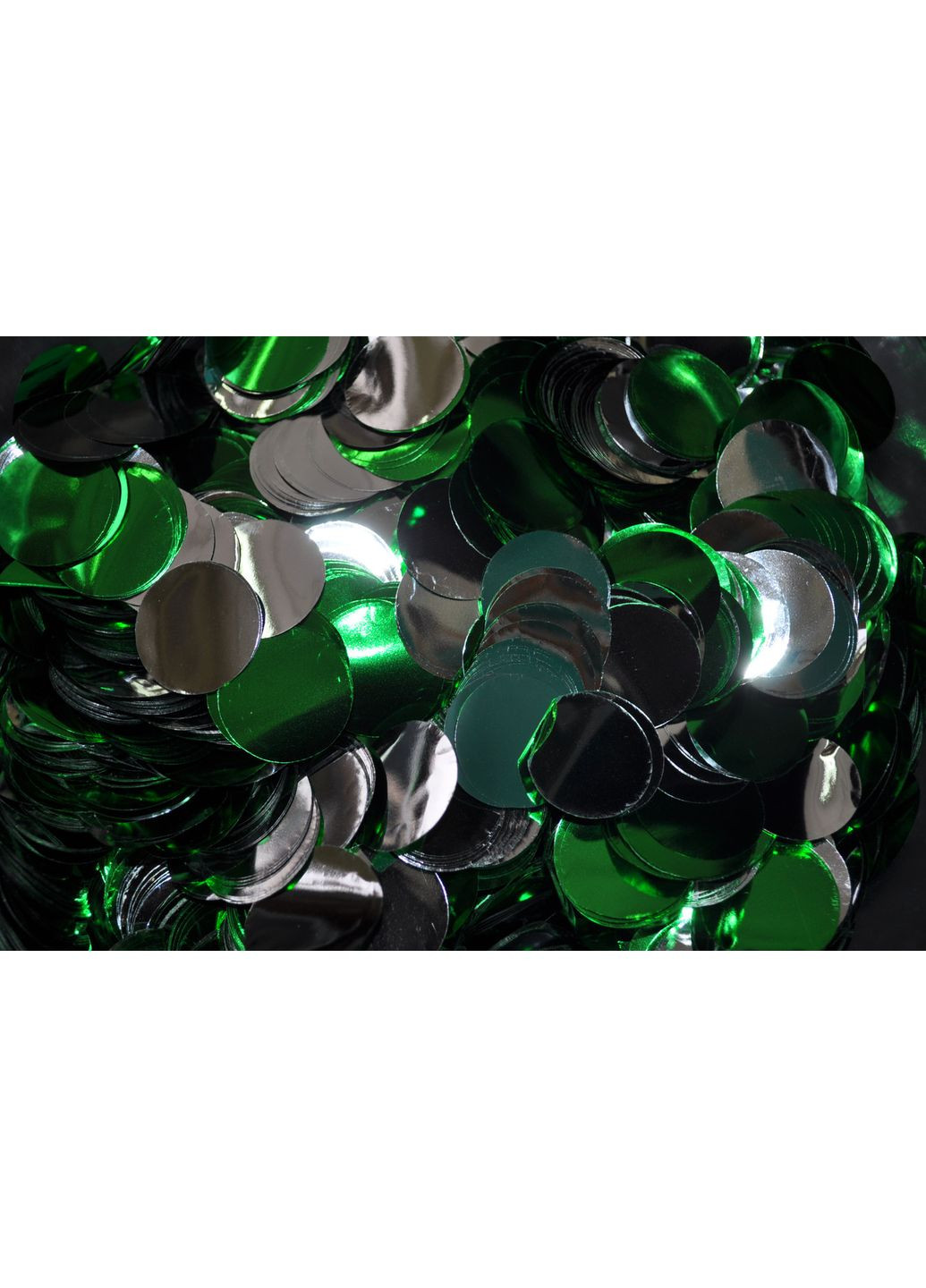 Кружочки срібно-зелені No Brand (368969721)