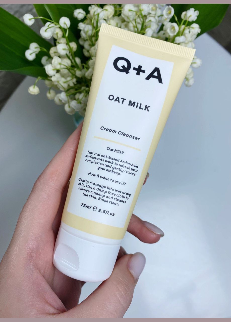 Очищувальний крем для обличчя з вівсяним молоком Oat Milk Cream Cleanser 75m Q+A (313441288)