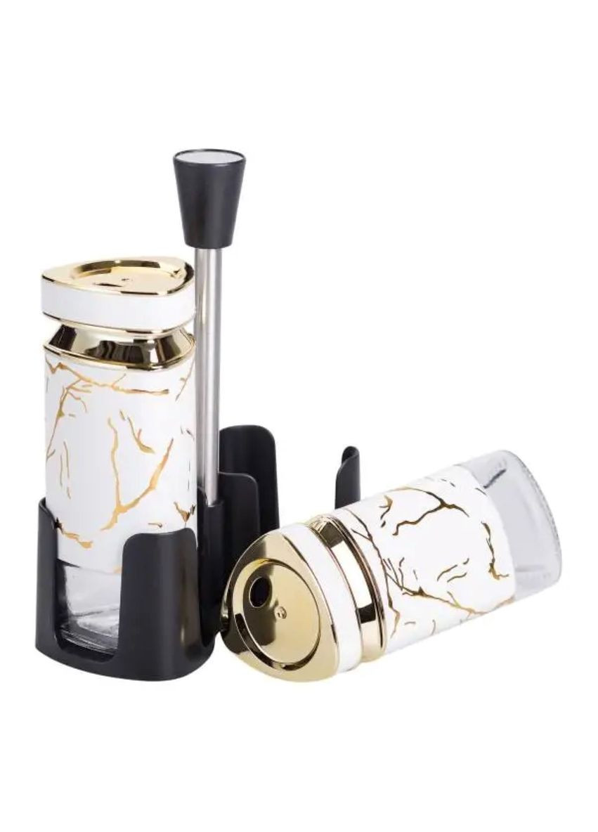 Набір для спецій на підставці солонка і перечниця по 120 мл Білий HP-1329 Yiwu (353503021)