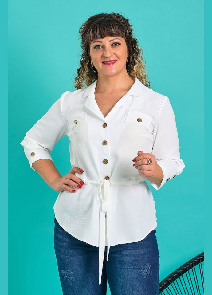 Молочная блуза 1554 Alenka Plus