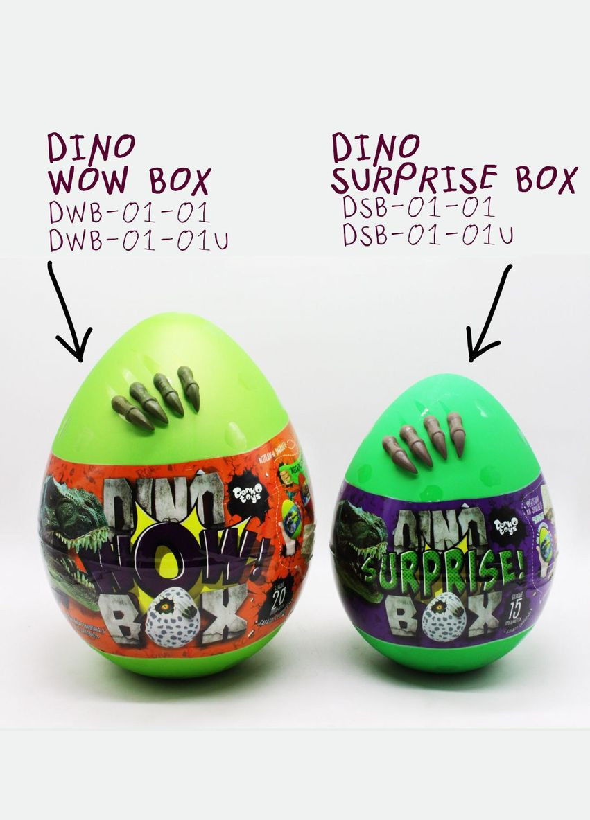 Іграшка-сюрприз "Dino WOW", укр (зелений) Dankotoys (307473028)