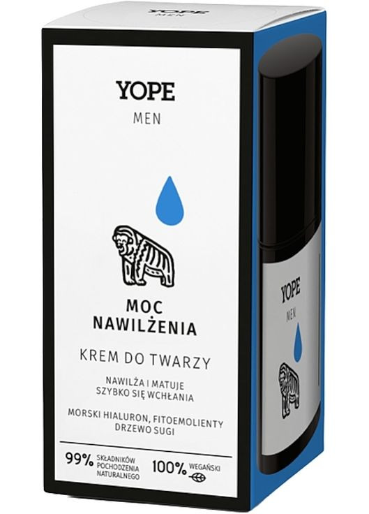 Крем для обличчя чоловіків "Зволожувальна сила" Men 50ml (1274239-43383234) YOPE (368622702)