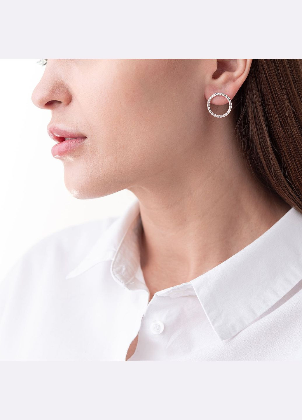 Срібні сережки - пусети Тріана 122987 Oniks (264024687)