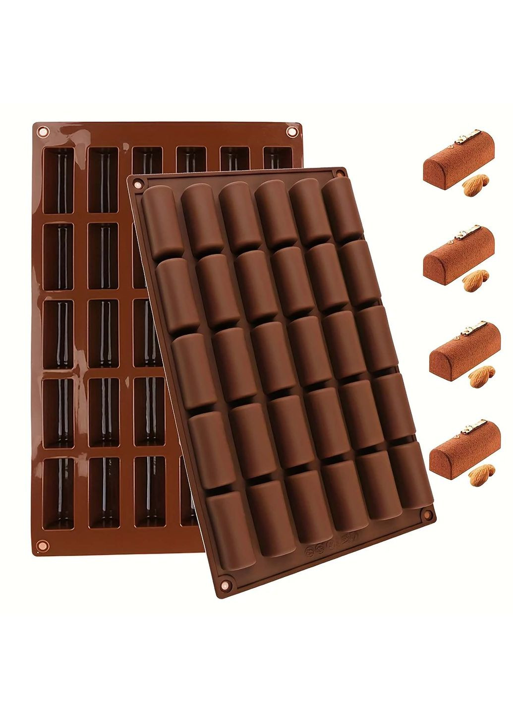 Форма силиконовая на 30 ячеек для батончиков, шоколадных конфет и льда Kitchen Master (338656760)