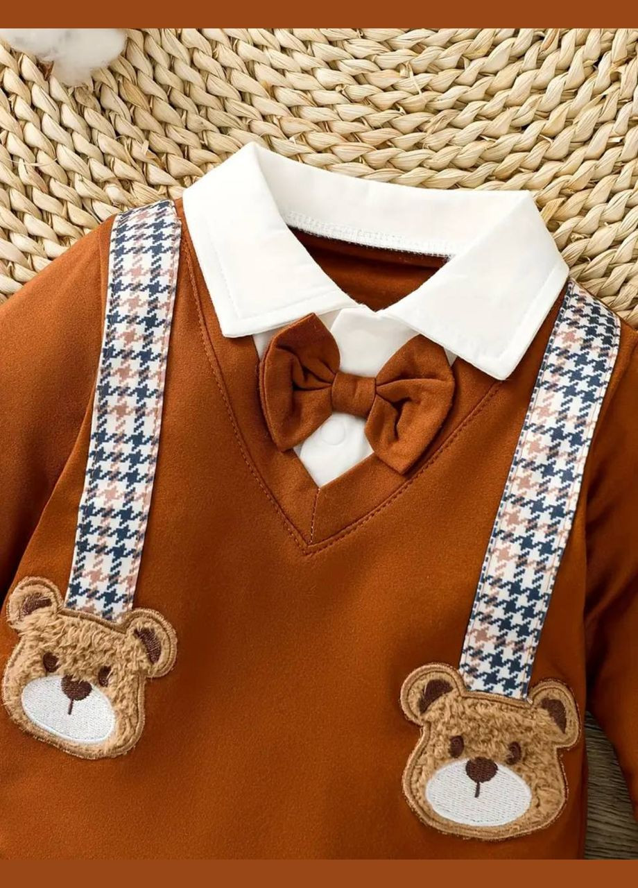 Темно-коричневий демісезонний комплект для хлопчика No Brand