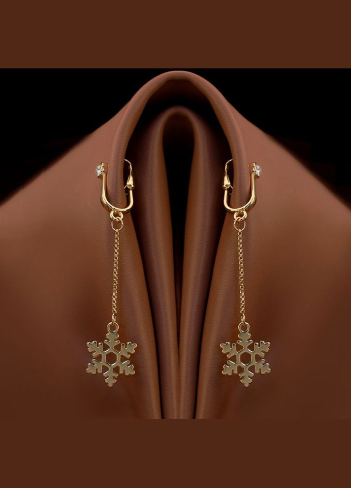 Золотой демисезонный украшения для клитора и половых губ non-pierced clitoral jewelry dangle with snowflake UPKO
