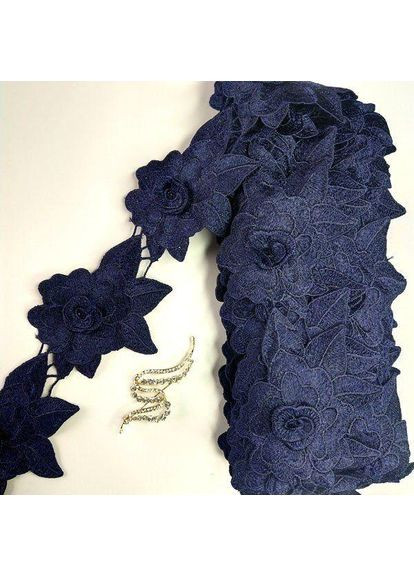 Кружево макраме 8,5 см (9 м) цвет-синий (43-HL1451-2) Plus-plus (352745055)