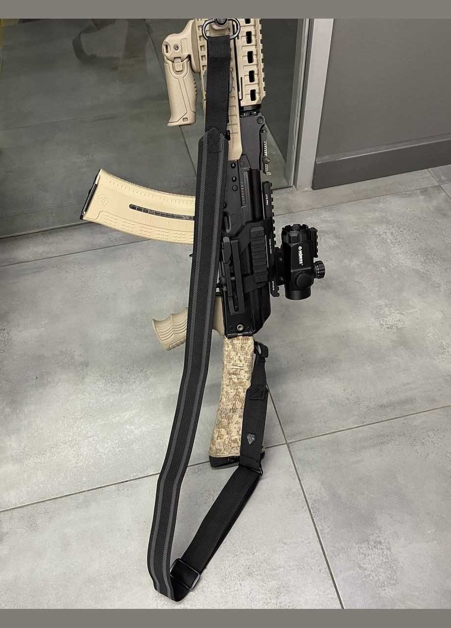 Ремінь збройовий двоточковий Universal, Чорний, універсальний ремінь для автомата та гвинтівок (PVC-GB605) Leapers UTG (338625133)