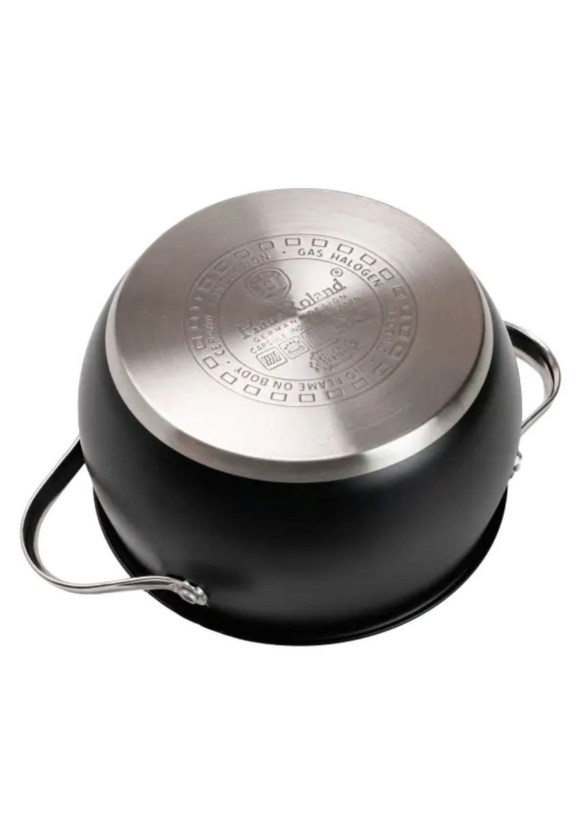 Набір посуду для приготування з нержавіючої сталі 12 предметів, чорний HP33548 (A-032724) Yiwu (361242361)