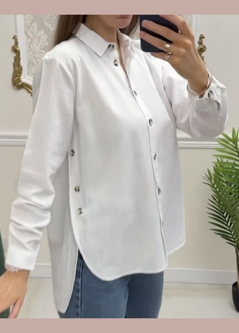 Белоснежная демисезонная блузка Karol сорочка