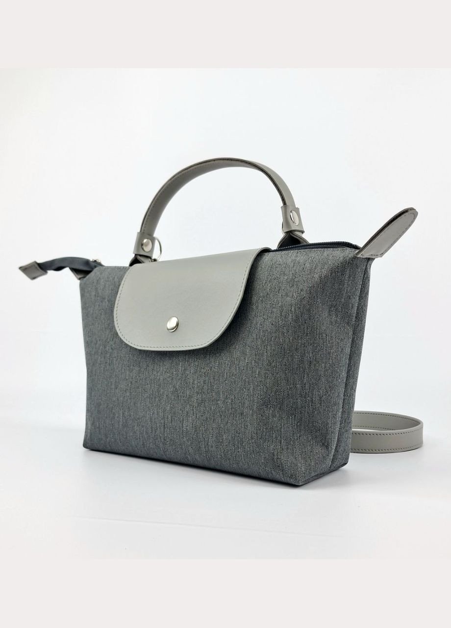 Сумка жіноча сіра середня крос-боді легка на кожен день No Brand (322069211)