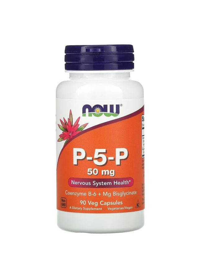 Витамины и минералы P-5-P Complex 50 mg, 90 вегакапсул Now (322292624)