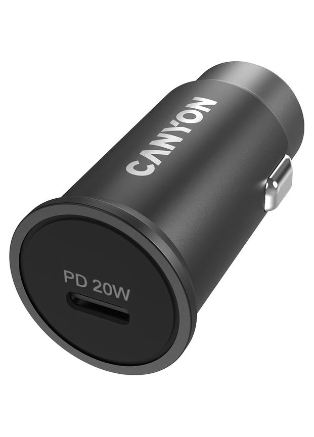 Автомобільний зарядний пристрій C-20 USB-C PD3.0, 20W Black (CNS-CCA20B) Canyon (323049950)