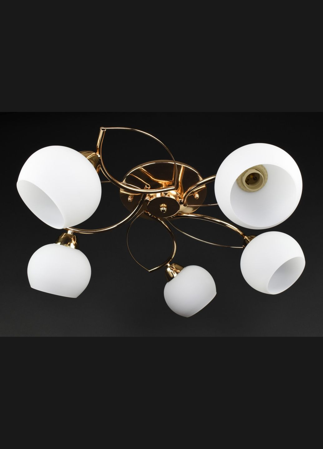 Люстра стельова на 5 лампочок 27302 Золото 22х55х55 см. Sunnysky (364492875)