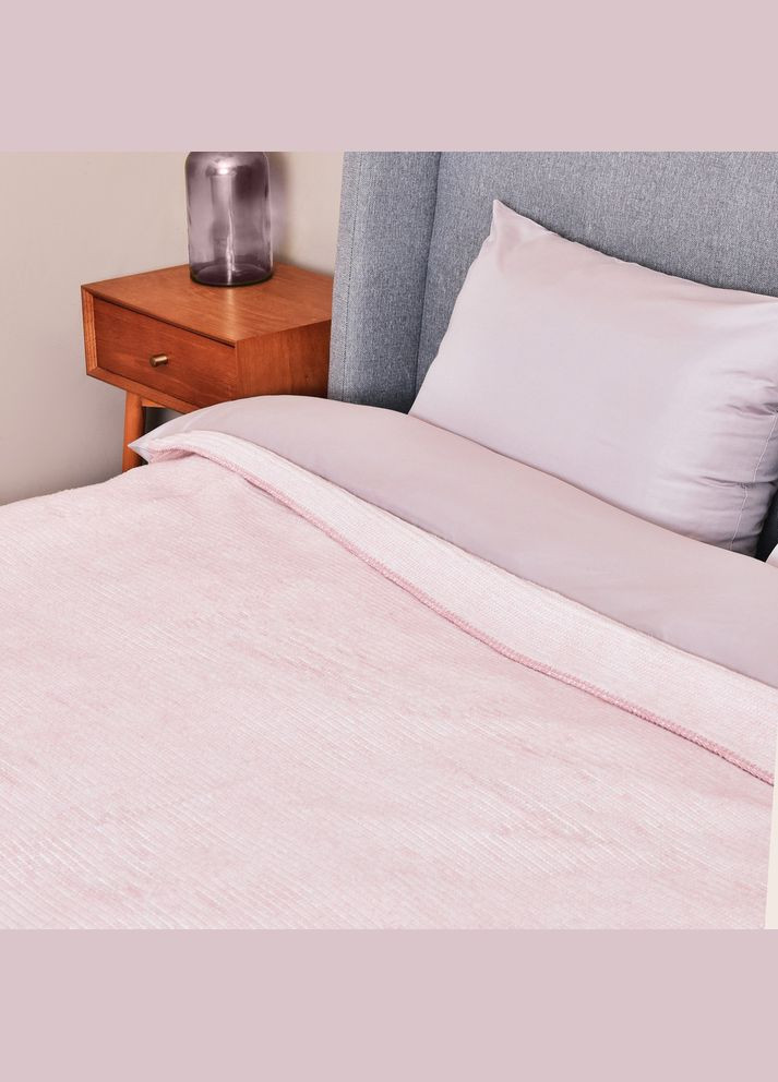 Плед покрывало на кровать Adina 200x220 см пудра натуральный хлопок IDEIA (334727003)