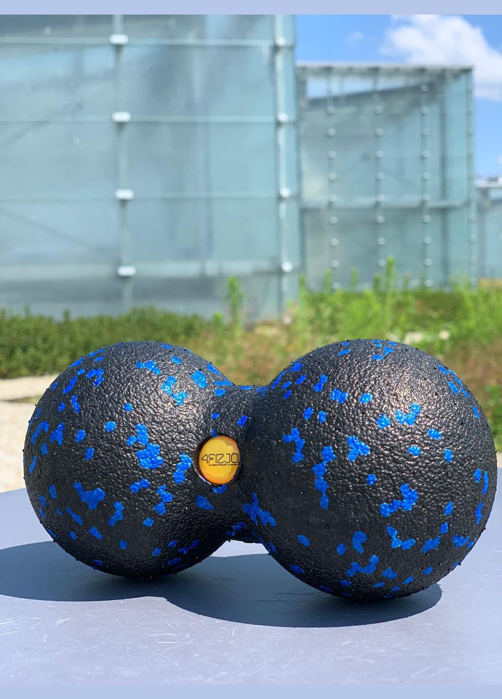Масажний м'яч подвійний EPP DuoBall 08 Black/Blue 4FIZJO 4fj1318 (275653958)