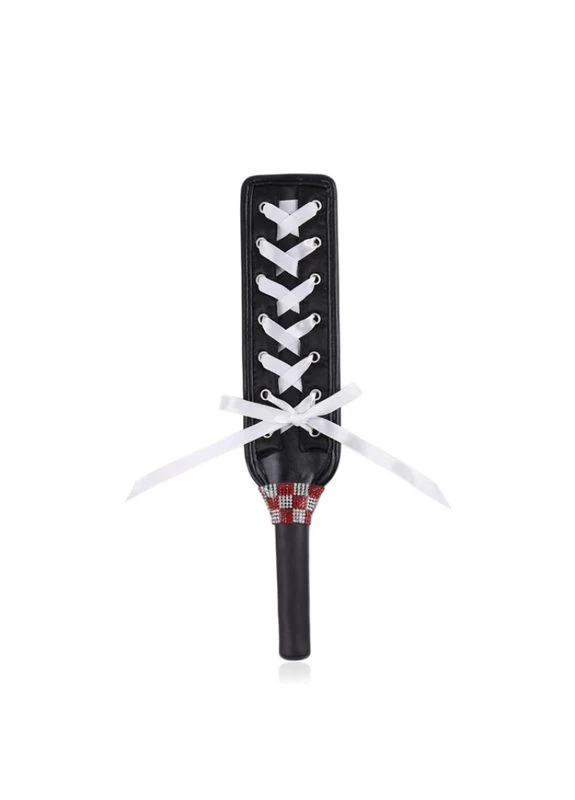Шлепалка с белой шнуровкой Slapper Paddle Ribbon Vscnovelty (381406283)