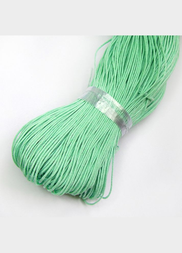 Шнур вощений, моток, 1 мм, м'ятний, 5 м No Brand (341731032)