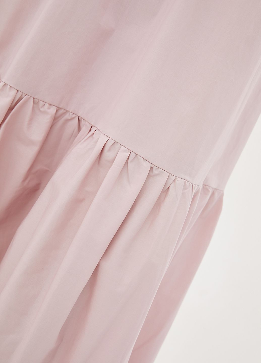 Розовое кэжуал длинное свободное платье из хлопка розового цвета. ORA однотонное