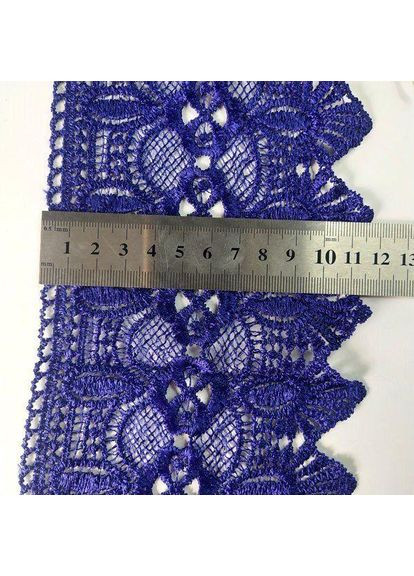 (1 метр) Кружево макраме 12 см цвет - синий (40М-L0370-2) Plus-plus (352744622)