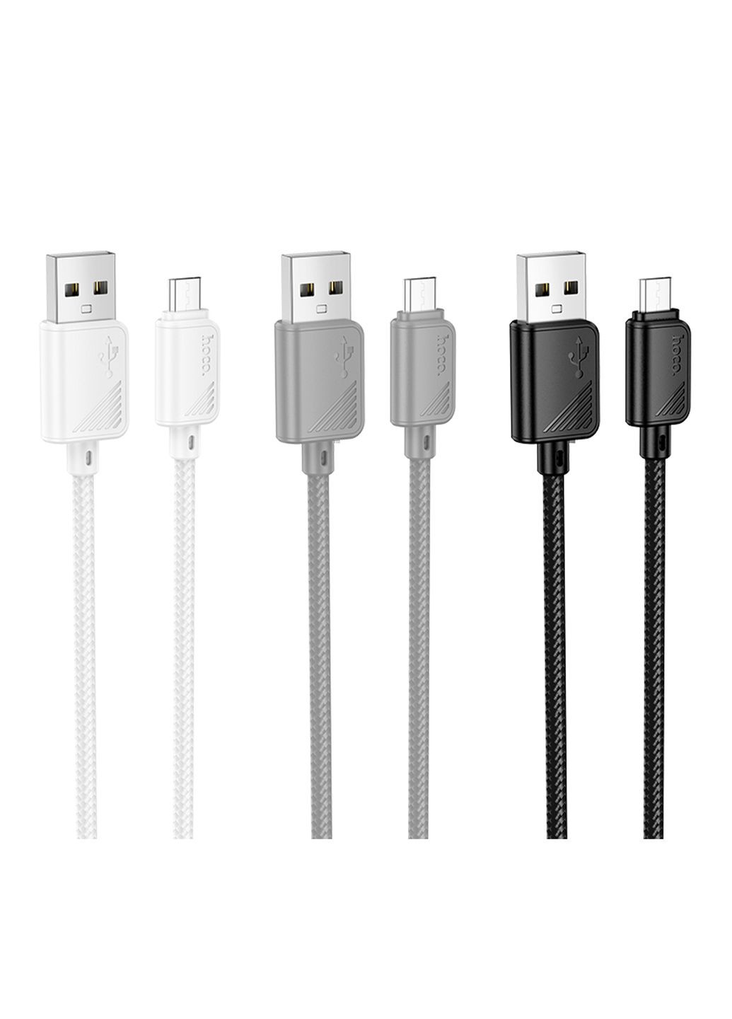 Кабель USB X113 Micro 2.4A Сiрий Hoco (337995042)