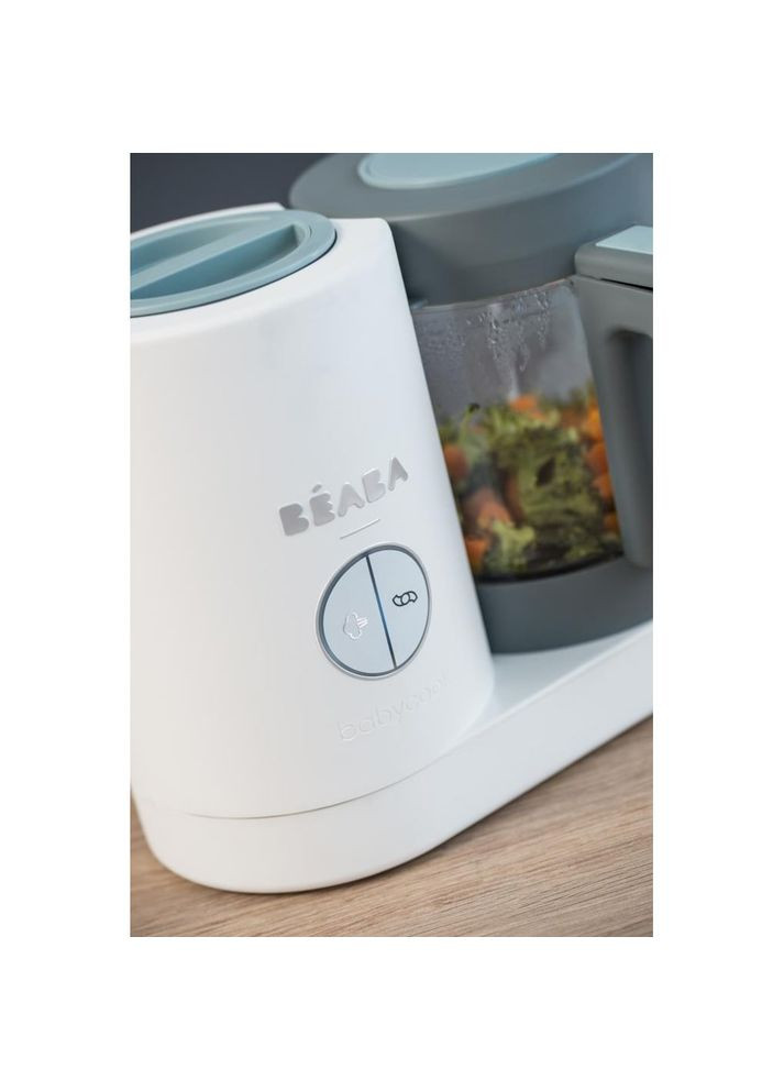 Пароварка-блендер Babycook Neo Night, білий з сірим () Beaba 912773 (337308640)