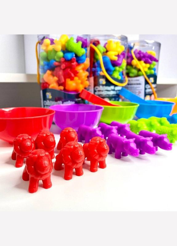 Развивающая игра Набор 3 в 1 с пинцетами и тарелочками Животные, Морские жители и транспорт Fun Game (327797209)