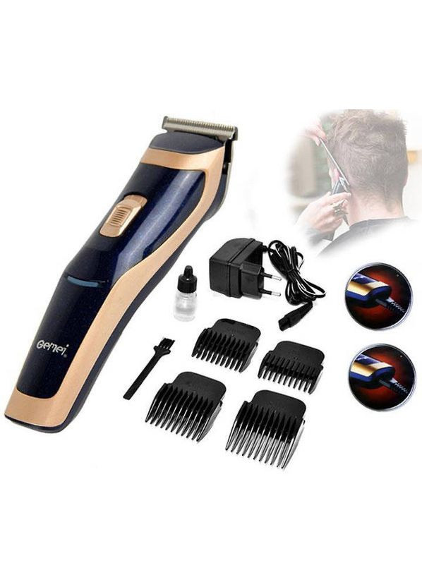 Машинка Для стрижки Волосы Gm-6005 / Лезвие нержавеющей стали/4 съемные насадки Gemei (346048359)