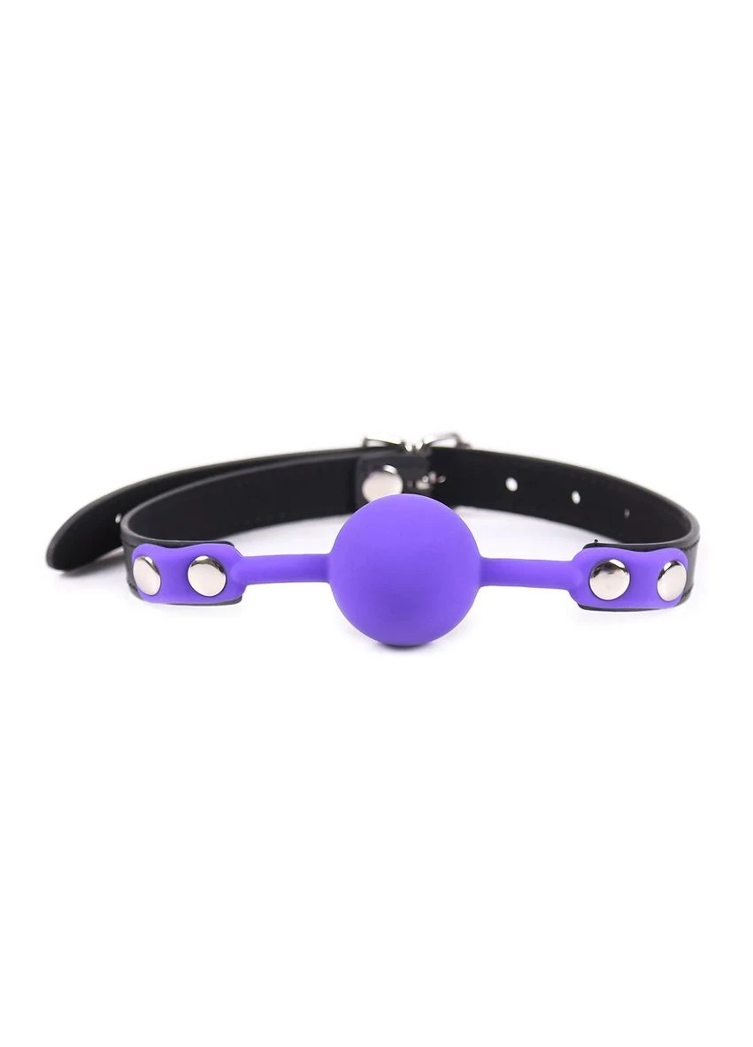 Кляп силіконовий Silicone ball gag metal accesso purple DS Fetish (297133556)