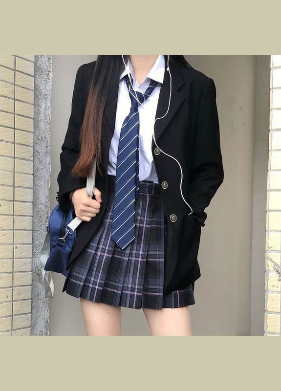 Жакет на подростка классический прямой двубортный на подкладке однотонный 122-128 (XS) No Brand (335414002)