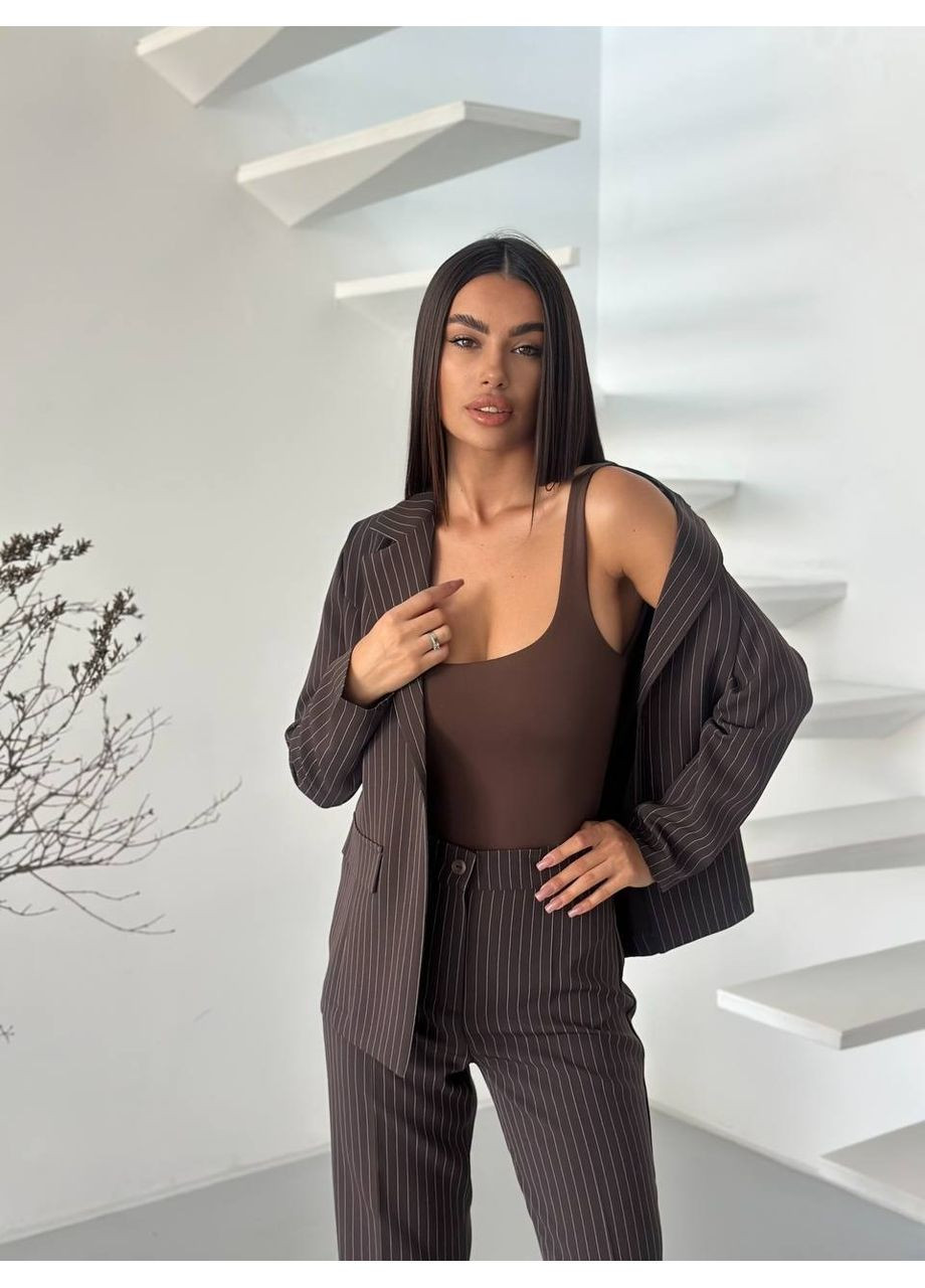 Костюм (пиджак, брюки), цвет Коричневый Fashion (361310342)