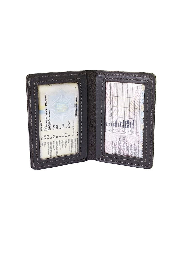 Кожаная обложка для id паспорта и автодокументов коричневая GS (322456275)