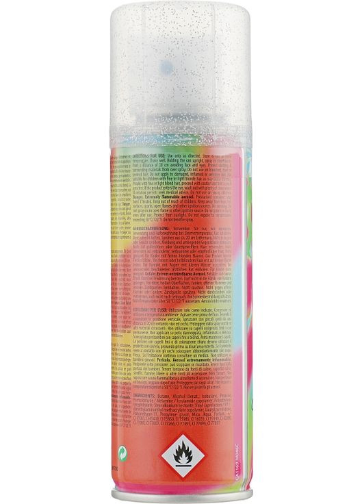 Цветной спрей для волос "Glitter", серебристый - Comair Coloured Hair Spray 125ml (298425-86860) Sibel (368655641)