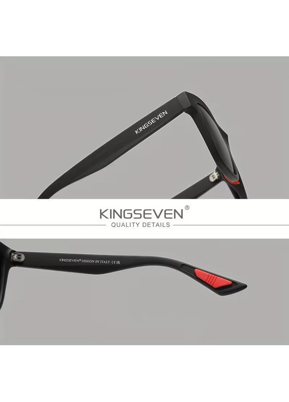 Поляризаційні сонцезахисні окуляри для чоловіків та жінок 797 Black Silver KINGSEVEN (368290158)