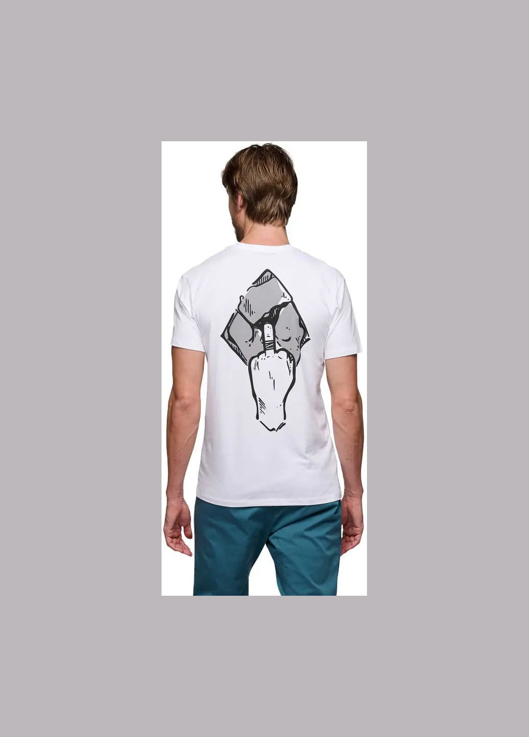 Белая футболка men's mono pocket tee white Black Diamond
