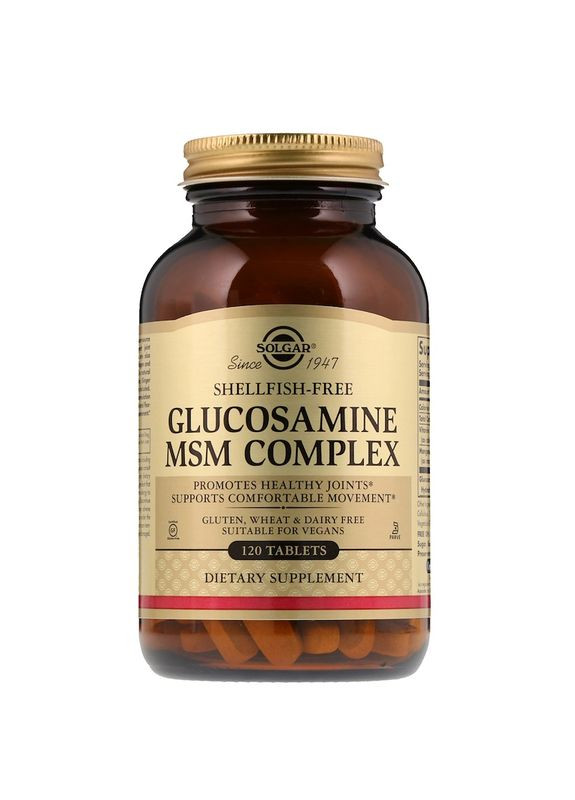Глюкозамін МСМ комплекс, Glucosamine MSM,, 120 таблеток Solgar (362370523)