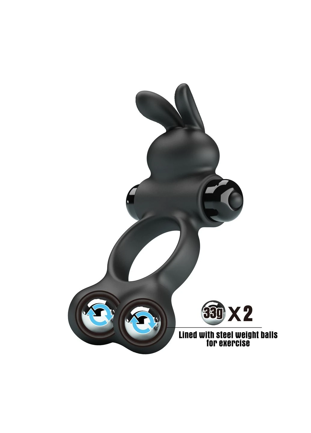 Ерекційне кільце Vibrant Penis Ring Yusuf Black Pretty Love (402299724)