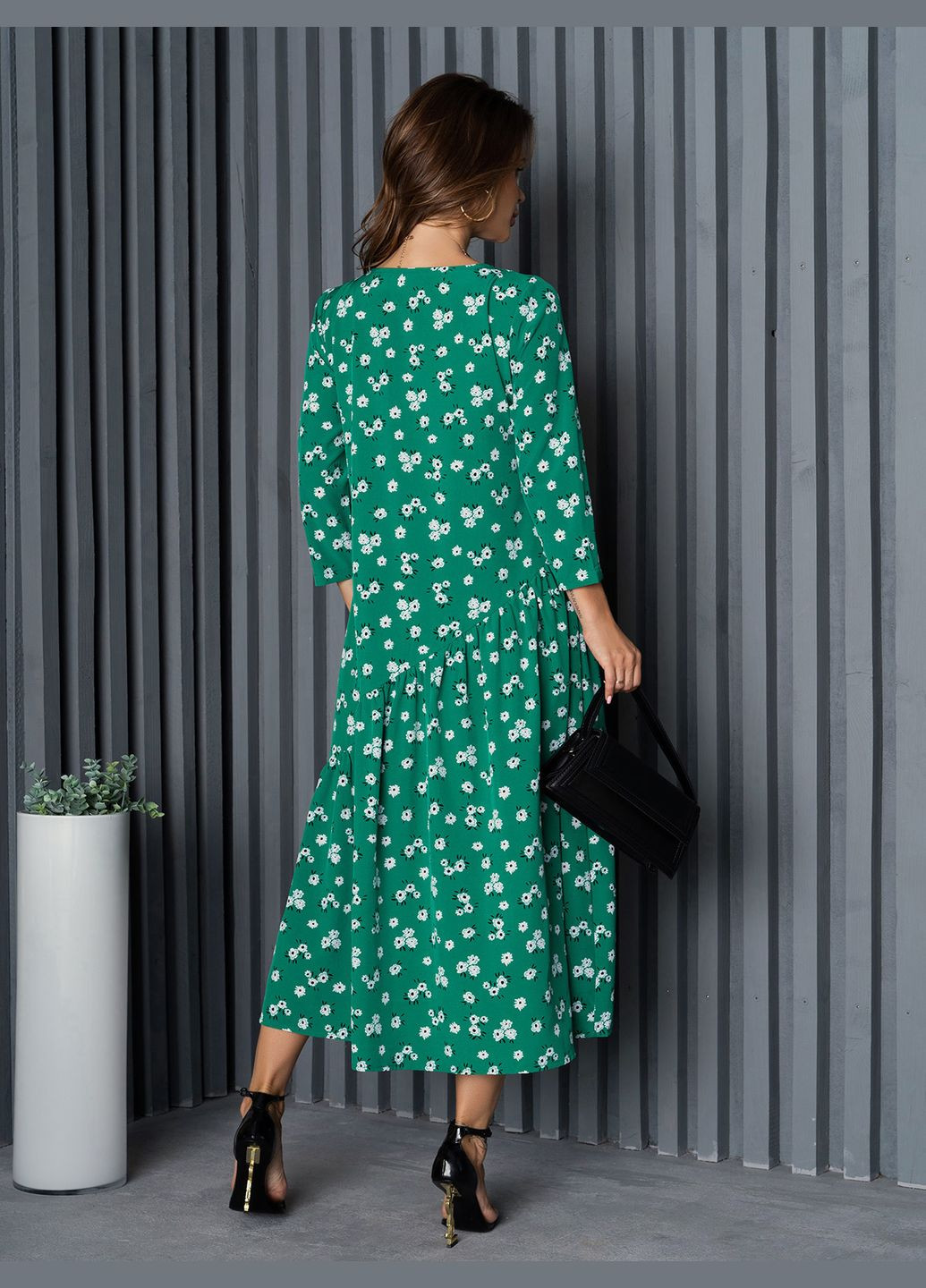 Зелена повсякденний сукні ISSA PLUS з квітковим принтом