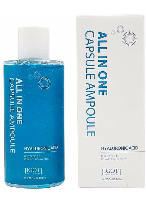 Капсульна сироватка з гіалуроновою кислотою All-In-One Capsule Ampoule Hyaluronic Acid 200ml (1138844-109929) Jigott (368612367)