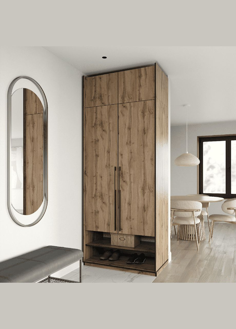 Шафа розпашна з трубою на 2 дверки та антресоллю R-0004 від Аппалачі MORELI (335424789)